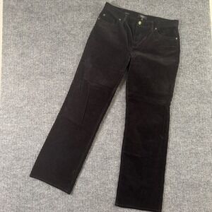 Talbots Womens 12 Black Corduroy Pants Bootcut‎ Signature Fit Classic Y2K Preppy